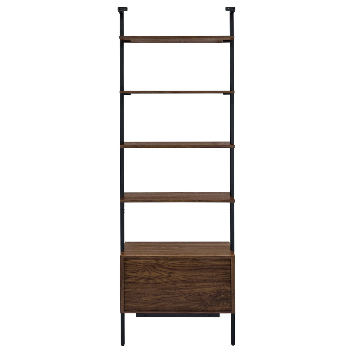Wendell - 4 Shelf Storage Wall Bookshelf - Walnut