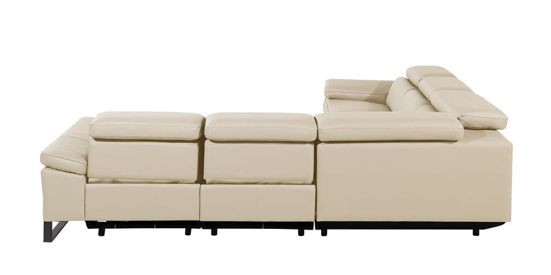 1246 - 5-Piece L-Shaped Modular Power Reclining Sectional With Power Headrests