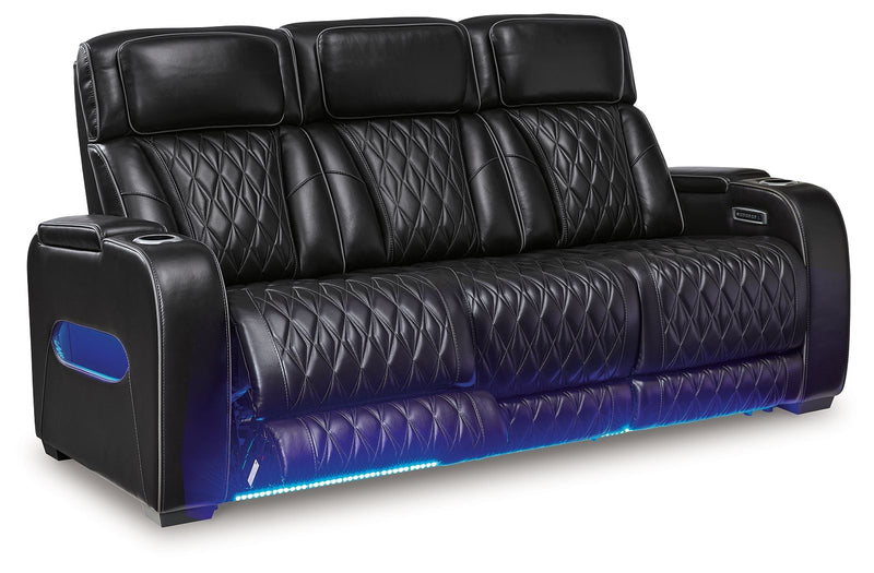 Boyington - 2 Pc. - Power Reclining Sofa And Loveseat - Black - R&R Furniture Gallery (Fountain Valley, CA)