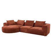 Aceso - Sectional Sofa With 4 Pillows - Rust Brown Chenille - R&R Furniture Gallery (Fountain Valley, CA)