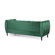 Noble House Miranda Modern Glam 3 Seater Sofa with plush upholstery and sleek design in a stylish living room setting.