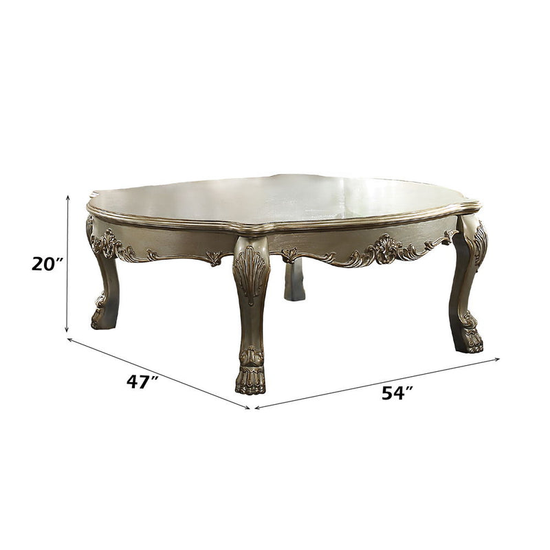 Dresden II - Coffee Table - Gold Patina & Bone - R&R Furniture Gallery (Fountain Valley, CA)
