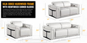 1126 - Top Grain Power Reclining Italian Leather Loveseat - R&R Furniture Gallery (Fountain Valley, CA)