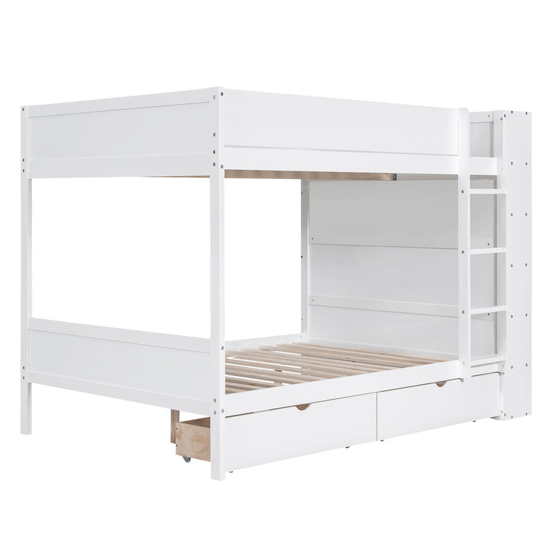 Bunk Bed With 2 Drawers And Multi Layer Cabinet - R&R Furniture Gallery (Fountain Valley, CA)