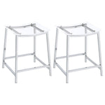 Jovani Acrylic Backless Counter Stool Chrome (Set of 2)