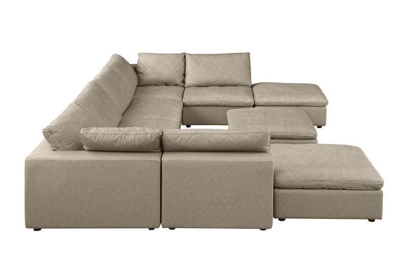 1100 - Top-Grain Italian Leather 9-Piece Sectional With Chaise