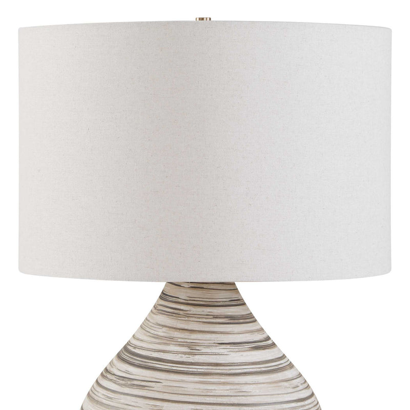 Azura - Horizontal Line Table Lamp - Brown / Gray / White