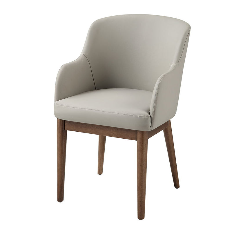 Harvey - Side Chair (Set of 2) - Synthetic Leather & Walnut - R&R Furniture Gallery (Fountain Valley, CA)