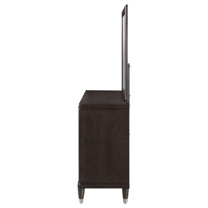 Navarro - 6 Drawer Dresser With Mirror - Brown