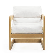 Palma - Upcycled Fabric Accent Chair - Cream - R&R Furniture Gallery (Fountain Valley, CA)