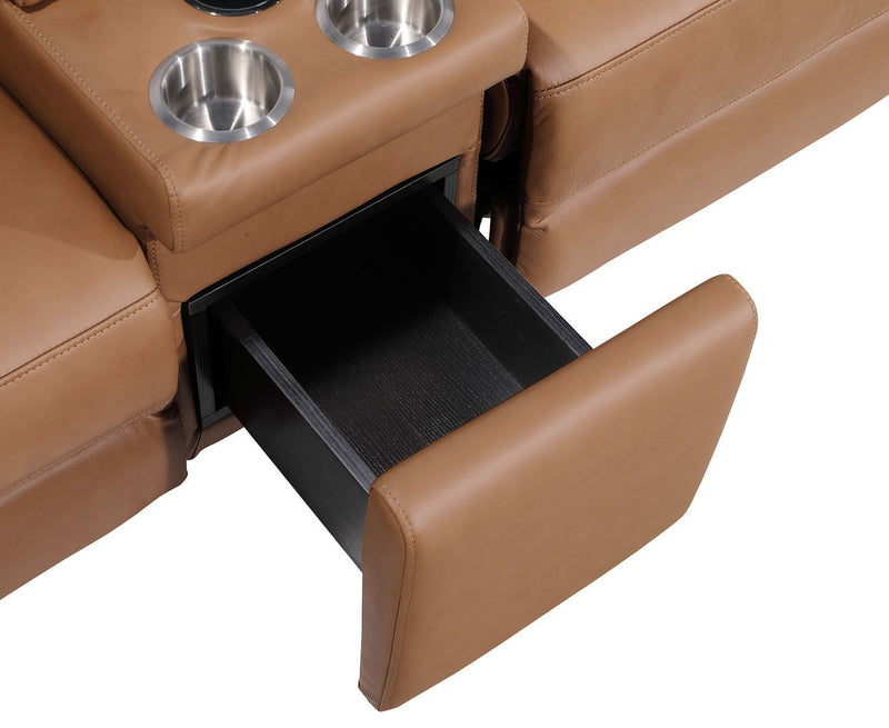 1246 - Modular Power Triple Reclining Sofa, Console Loveseat, And Chair Set With Power Headrests