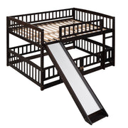Low Bunk Bed With Slide, Fence And Ladder - R&R Furniture Gallery (Fountain Valley, CA)