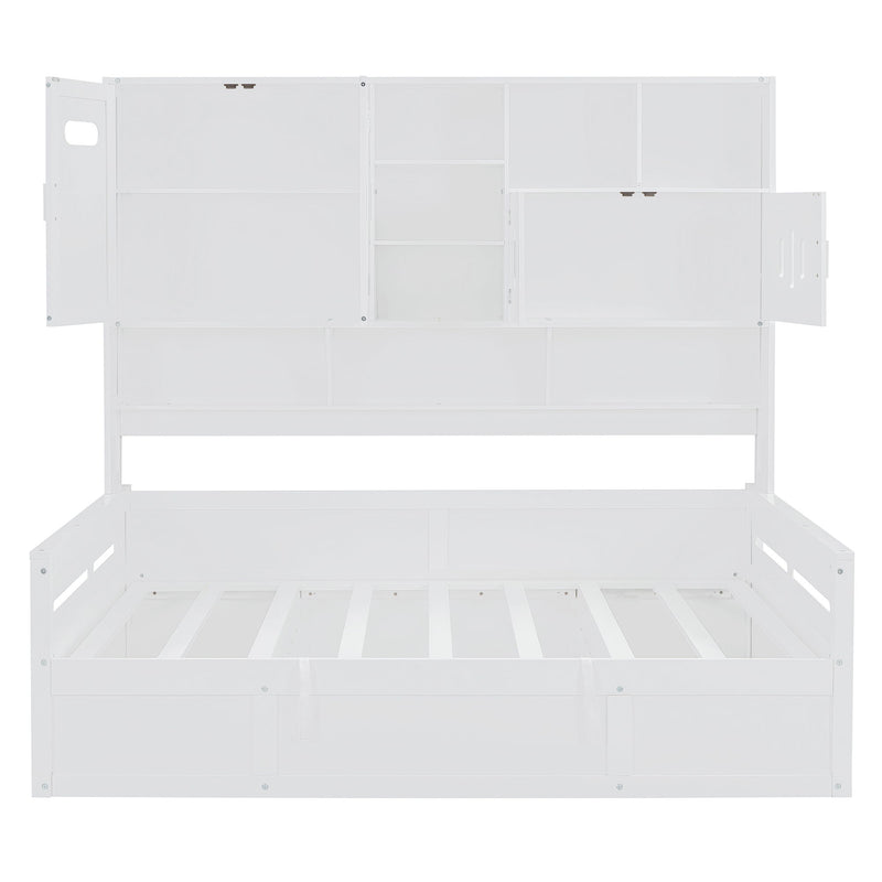 Daybed With All-In-One Cabinet And Shelf - R&R Furniture Gallery (Fountain Valley, CA)