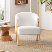 Modern Accent Chair With Polyester Upholstery And Minimalist Lounge Chair For Living Room, Bedroom, Or Office - White - R&R Furniture Gallery (Fountain Valley, CA)
