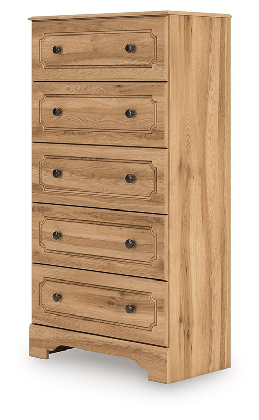 Aleaport - Five Drawer Chest - Warm Brown - R&R Furniture Gallery (Fountain Valley, CA)