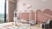 Metal Bed House Bed Frame With Fence - R&R Furniture Gallery (Fountain Valley, CA)