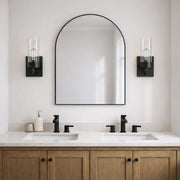 Zephyr - Single Light Sconce - Black / Clear - R&R Furniture Gallery (Fountain Valley, CA)