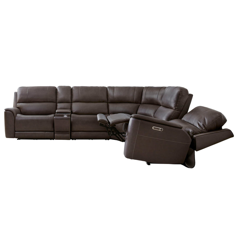Parker Living Easton power reclining sectional with adjustable headrests, featuring plush cushions and modern design.