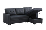 Upholstered Pull Out Sectional Sofa With Chaise - R&R Furniture Gallery (Fountain Valley, CA)