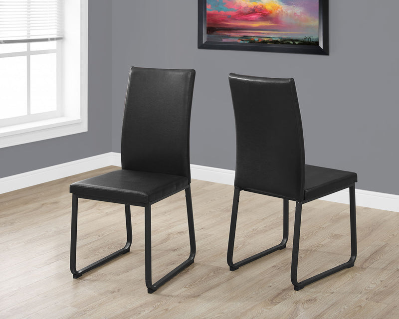 Dining Chair Side Upholstered, For Dining Room (Set of 2) - Black - R&R Furniture Gallery (Fountain Valley, CA)