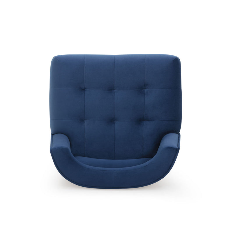 TOV Furniture Hart velvet bar height stool with sleek design and plush fabric, suitable for modern kitchen or bar area.