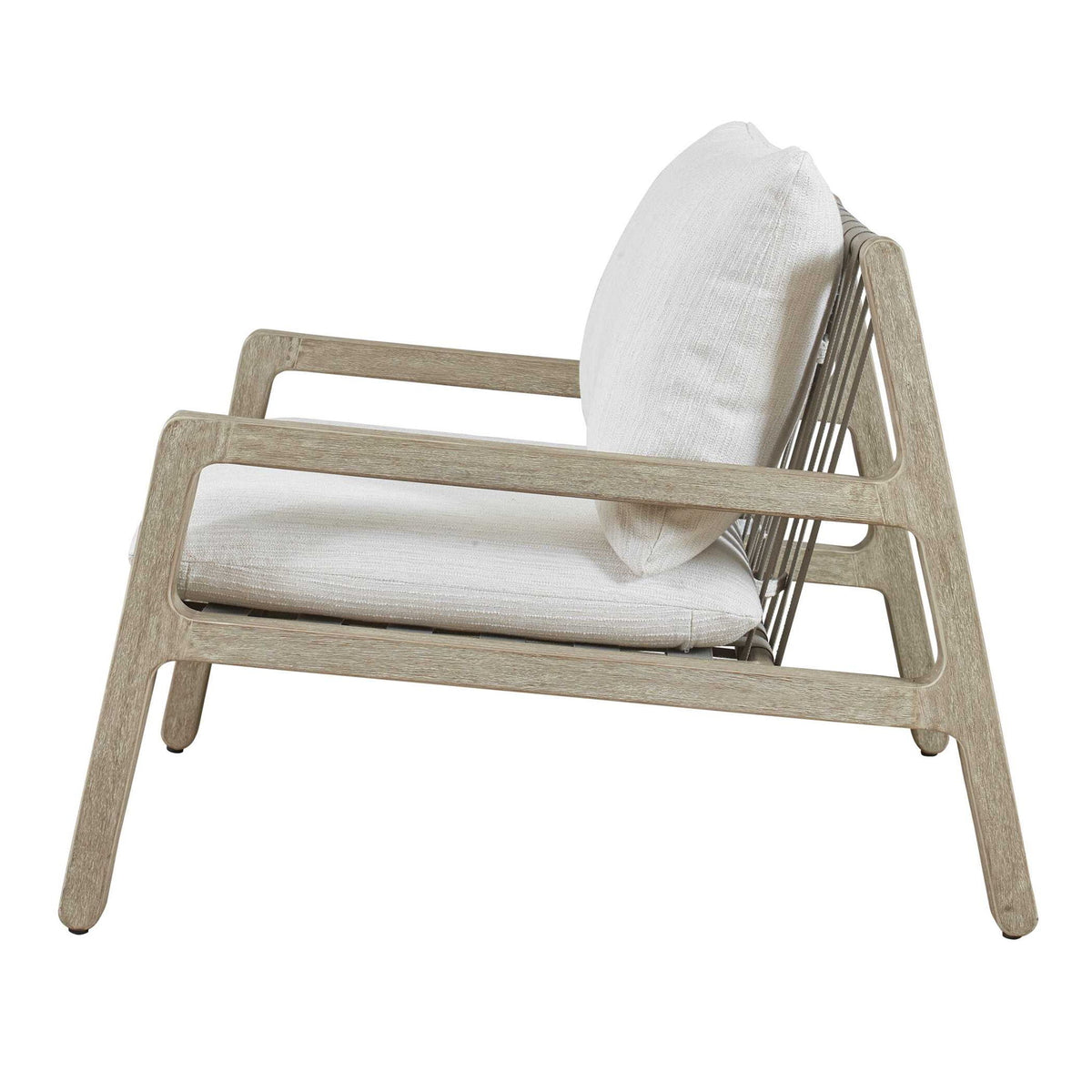 Strapped - Outdoor Lounge Chair - Light Brown / Light Gray
