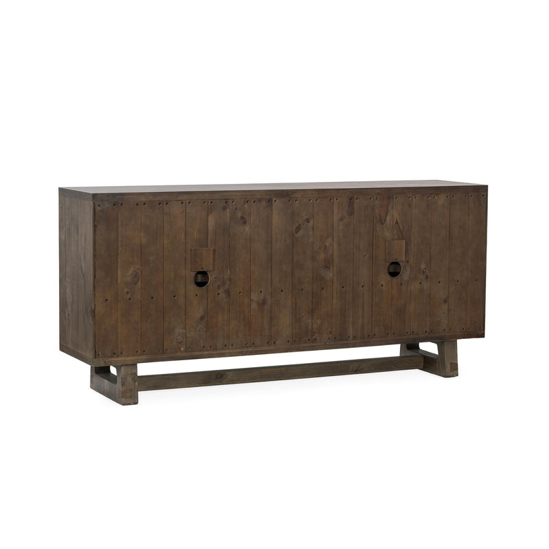 Lyra - 4 Door Buffet - Smoke Brown - R&R Furniture Gallery (Fountain Valley, CA)