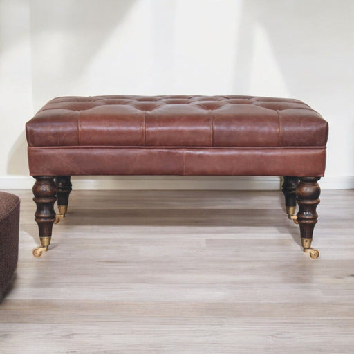 Buffalo - Ottoman With Castor Legs - R&R Furniture Gallery (Fountain Valley, CA)