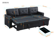Upholstered Pull Out Sectional Sofa With Chaise - R&R Furniture Gallery (Fountain Valley, CA)