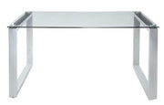 Abraham - Dining Table - Clear Glass Top & Chrome - R&R Furniture Gallery (Fountain Valley, CA)