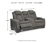 Signature Design by Ashley Next-Gen Durapella power reclining loveseat with plush cushions and reclining features.