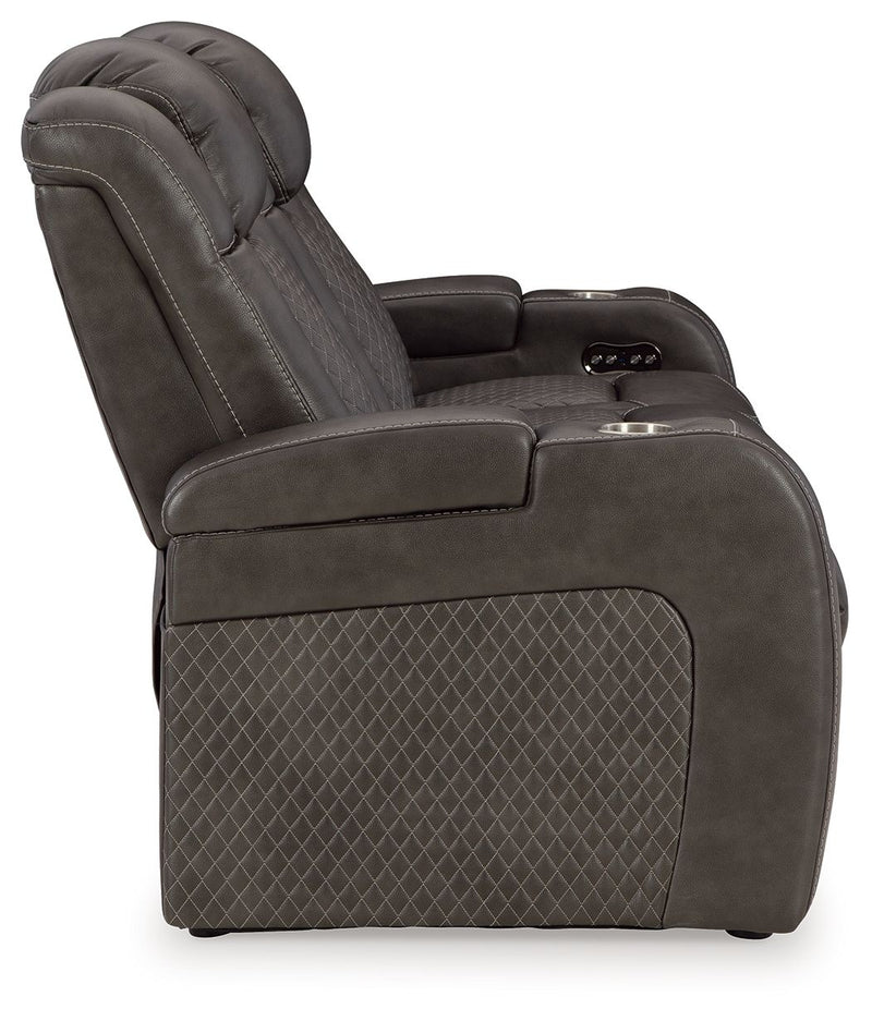 Fyne-dyme - Power Reclining Sofa With Adj Headrest - R&R Furniture Gallery (Fountain Valley, CA)