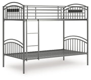 Lanceburg - Twin/Twin Bunk Bed With Ladder - Gray - R&R Furniture Gallery (Fountain Valley, CA)