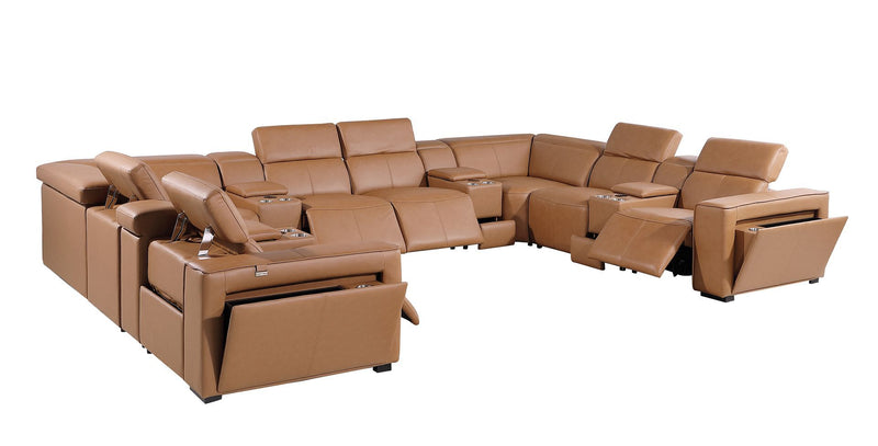 1224 - 12-Piece U-Shaped Sectional Sofa In With 4 Power Recliners & Power Headrests
