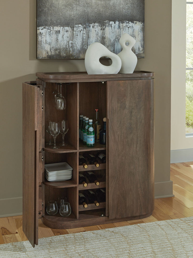 Landermont - Bar Cabinet - Medium Brown - R&R Furniture Gallery (Fountain Valley, CA)