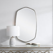 Uttermost Duronia Iron Wall Mirror with a sleek, modern frame, perfect for contemporary home decor.