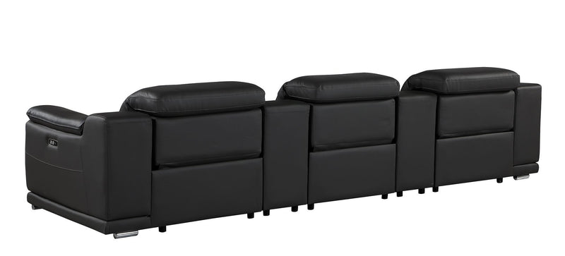 9762 - 5-Piece Modular Power Reclining Sofa And Loveseat Set With 3 Power Recliners In