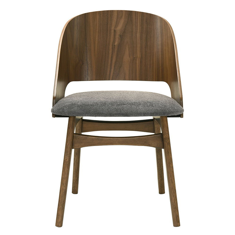 Delmon - Side Chair (Set of 2) - Dark Walnut / Gray - R&R Furniture Gallery (Fountain Valley, CA)