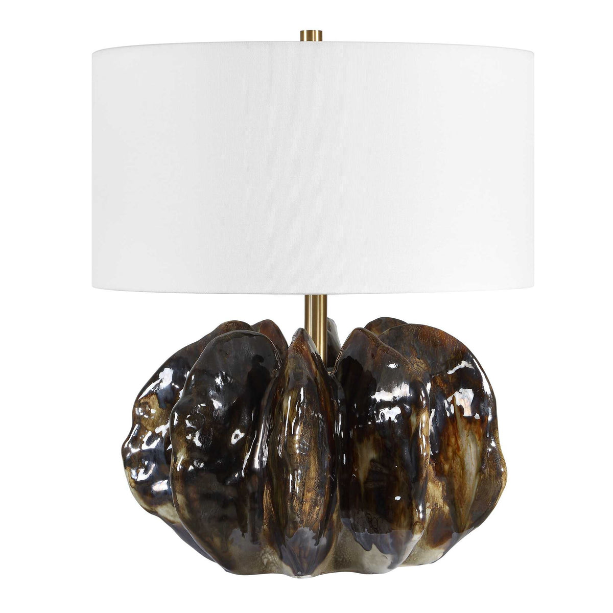 Jaudon - Glass Table Lamp - Brown