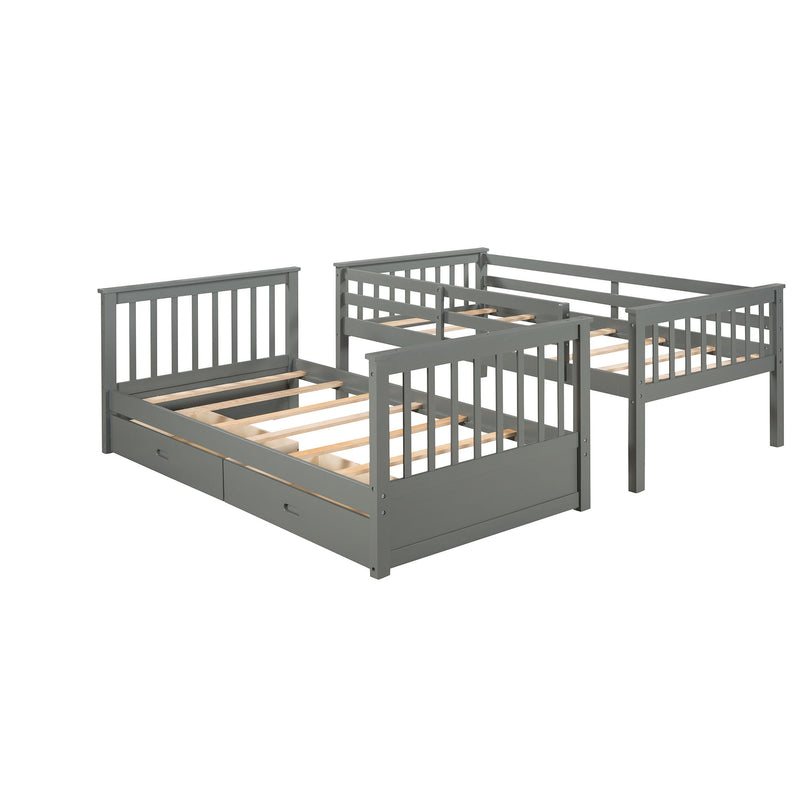 Bunk Bed With Ladders And 2 Storage Drawers - R&R Furniture Gallery (Fountain Valley, CA)