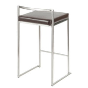 Lumi Source Fuji contemporary stackable counter stool with elegant design, featuring a sleek seat and modern metal legs.