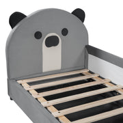 Upholstered Daybed With Bear Shaped Headboard, Hydraulic System And Breathable Fence - R&R Furniture Gallery (Fountain Valley, CA)