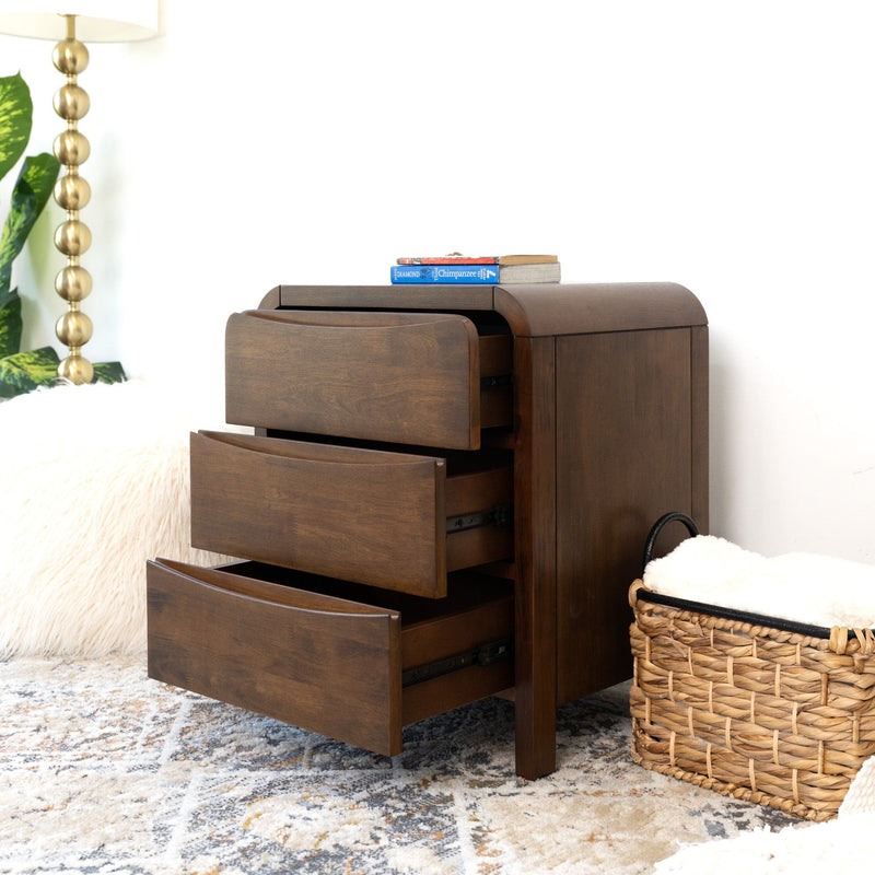 Lionel - Nightstand 3 Drawer Bed Side Table - Brown - R&R Furniture Gallery (Fountain Valley, CA)