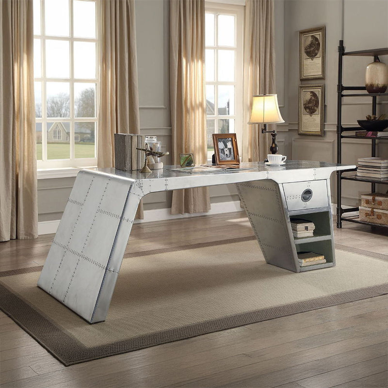Brancaster - Writing Desk - Metallic - R&R Furniture Gallery (Fountain Valley, CA)