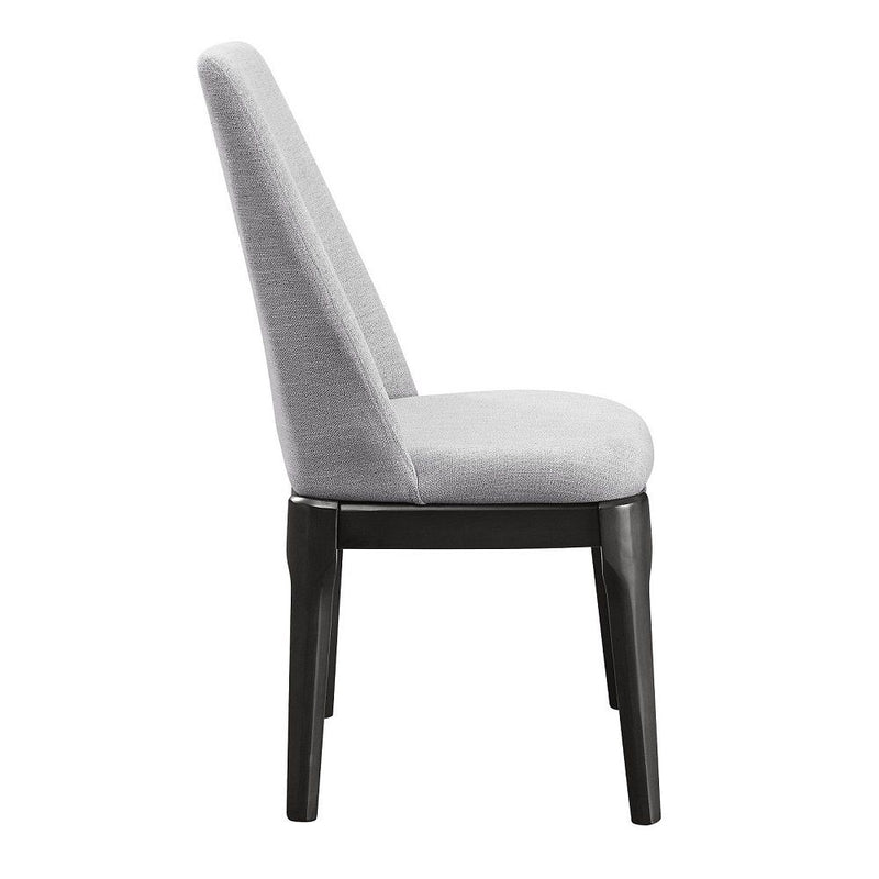 Madan - Side Chair (Set of 2) - Light Gray Linen & Gray Oak - R&R Furniture Gallery (Fountain Valley, CA)