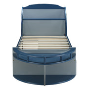Neptune II - Twin Bed - Gray / Navy - R&R Furniture Gallery (Fountain Valley, CA)