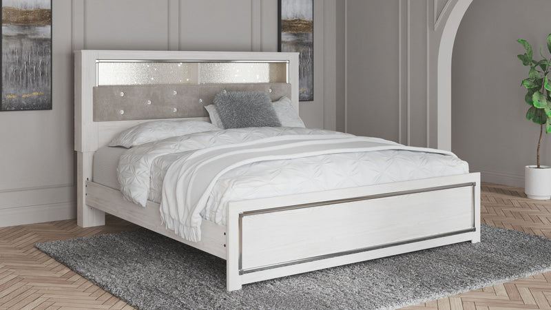 Altyra - King Bookcase Panel Bed - White - R&R Furniture Gallery (Fountain Valley, CA)