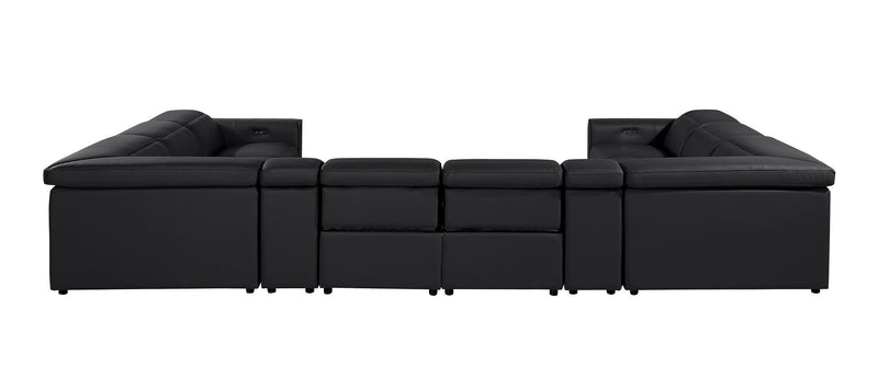1224 - 10-Piece U-Shaped Sectional Sofa In With 4 Power Recliners & Power Headrests