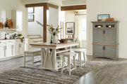 Americana Modern Dining - Upholstered Bench - Cotton - R&R Furniture Gallery (Fountain Valley, CA)