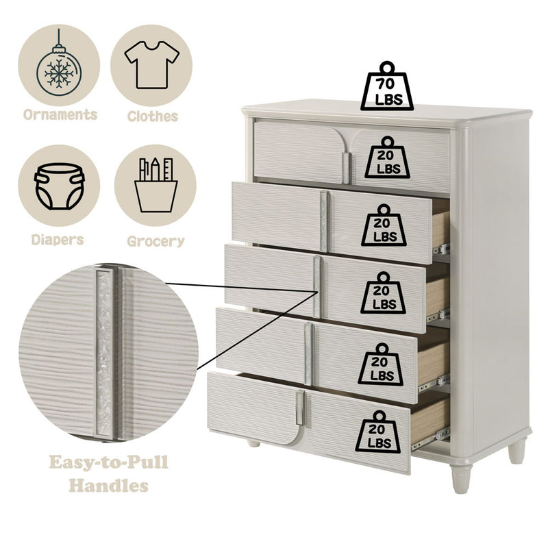 Laveda - Chest - Pearl White - R&R Furniture Gallery (Fountain Valley, CA)